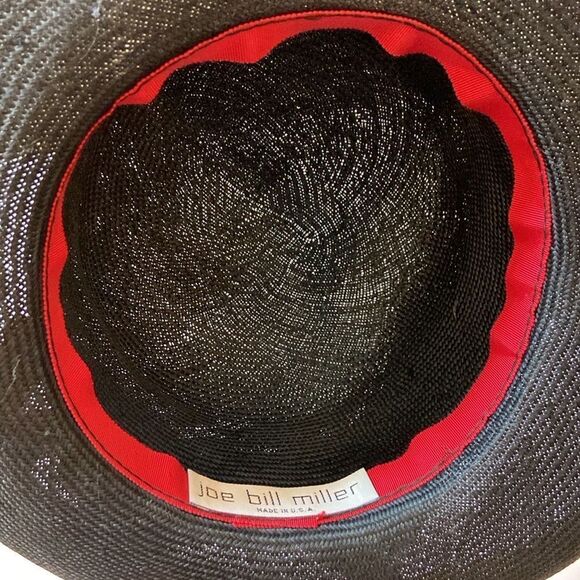 VTG, Joe Bill Miller Made In USA  Straw Elegant Black And Gold Structured Brim main image 13